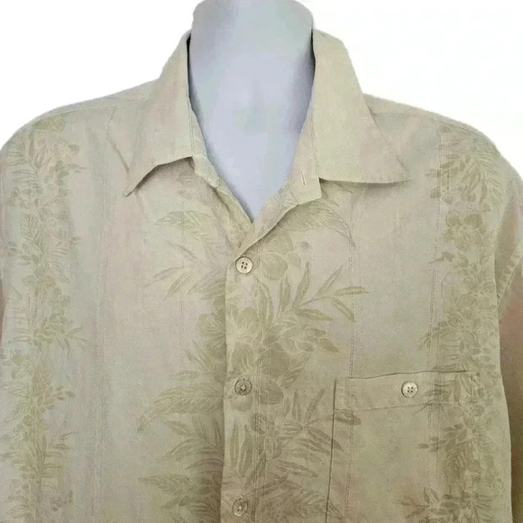 Torri Richards Honolulu Cream Colored Button Up Shirt 2XL - Picture 2 of 6